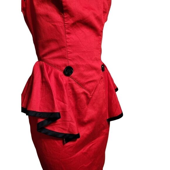 Vintage Retro Look Red Dress - Picture 2 of 4
